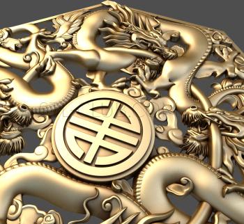 3D model A tangle of vines and dragons (STL)